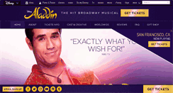 Desktop Screenshot of aladdinthemusical.com