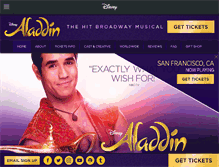 Tablet Screenshot of aladdinthemusical.com